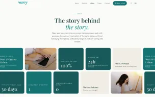 About page, where the brand's story is now written down